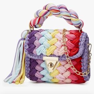 Chunky yarn knit purse